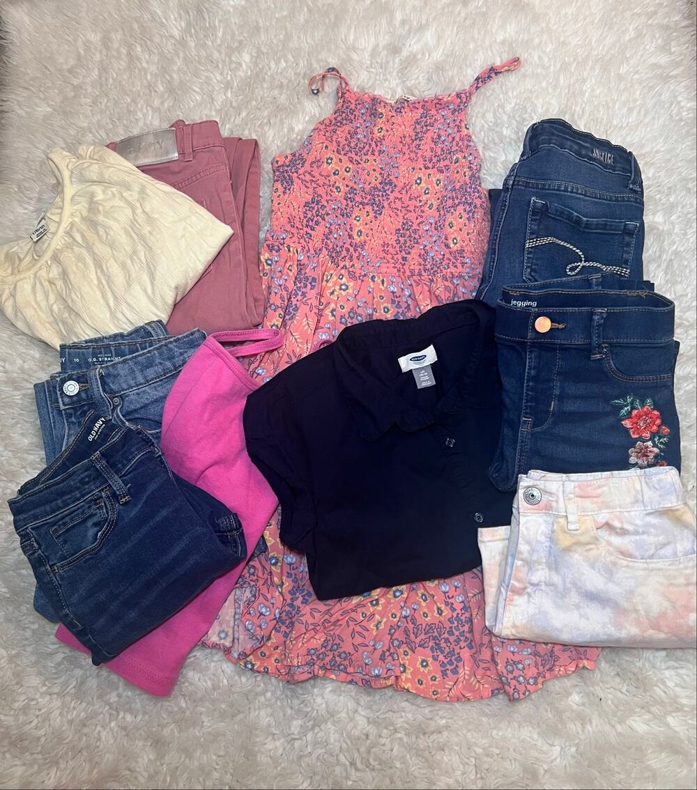 Girl's Size 10/12 10-Piece Mystery Clothing Bundle